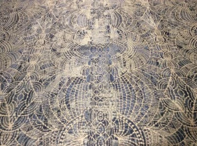 Fabricut Kendall Wilkinson Martinique Sapphire Vignettes Half Yard Fabric Modern - Image 1 of 4