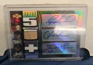 2007 Topps Triple Threads Alex Rodriguez Howard Andruw Jones Auto #/27 - Picture 1 of 3