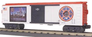 NEW MTH 74087 Rescue 2 New York NY Skyline Boxcar 2002 Rail King O Gauge Train - Picture 1 of 6