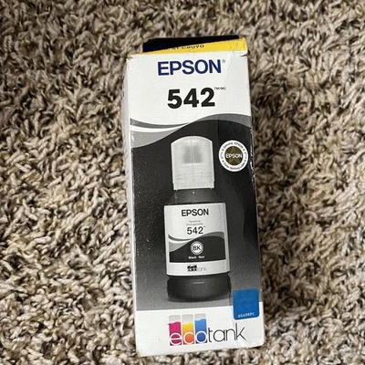Tinta Epson 542 EcoTank 127ML botella de ultra alta capacidad negra T542120-S caducidad 29/07 Foto 1 de 3