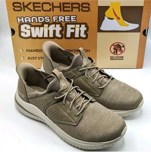 Skechers Scarpa Uomo Delson Swift Fit Mani Libere Memory Foam, Taupe 13 - Foto 1 di 6