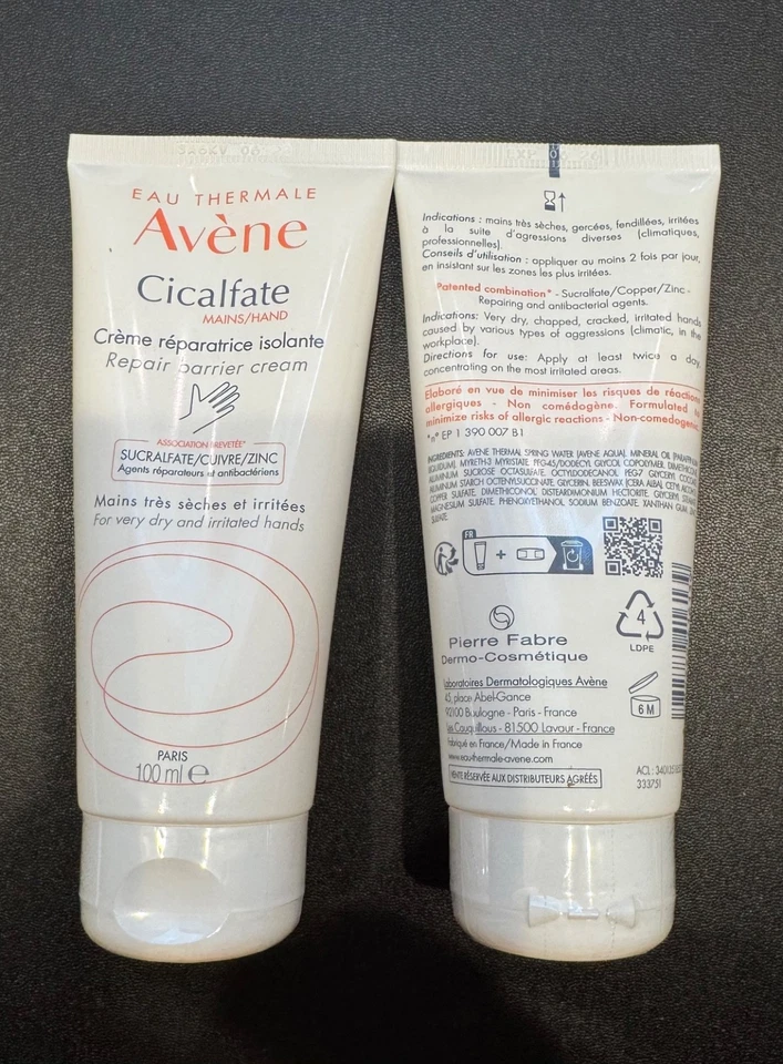 (Pack de 2) Crema barrera reparadora de manos Avene Cicalfate 100 ml - caducidad: 06/2026 Foto 1 de 1
