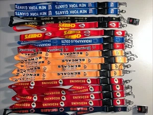 18 Lot of NFL Quick Release Lanyards - Chiefs, Bears, Redskins, Seahawks… - Imagen 1 de 15