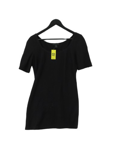 Prada Mini Abito Donna UK 14 Nero 100% Lana Mini