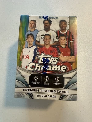 2024-25 Topps Chrome UEFA Club Competitions Soccer Blaster Box Brand New - Image 1 of 4