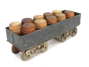 Lionel Trains #12 Lake Shore Gondola with Barrels, Standard Gauge - Picture 1 of 6
