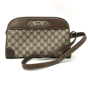 Gucci Vintage GG Supreme Crossbody Tasche Monogramm Schultertasche Canvas Leder - Bild 1 von 8