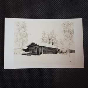 WWII RPPC Alaska Civilian Conservation Corps Camp In Winter Real Photo Postcard - Picture 1 of 4