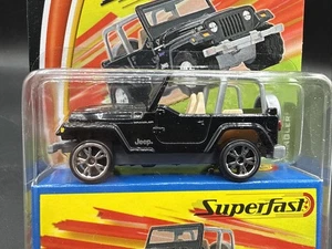 2004 Matchbox Superfast #57 BLACK JEEP WRANGLER 35th Ann HUGE INVENTORY AVAILABL - Picture 1 of 4