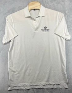 Polo de golf Peter Millar Summer Comfort blanco manga corta para hombre talla L - Imagen 1 de 5