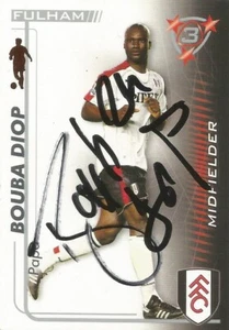 TARJETA COLECCIONABLE PAPA BOUBA DIOP FIRMADA FULHAM 2005/2006 SHOOT OUT + CERTIFICADO DE AUTENTICIDAD - Imagen 1 de 1