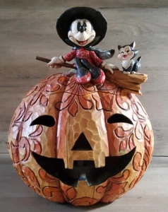 Jim Shore Disney Minnie Mouse & Figaro A Spellbinding Halloween Pumpkin 4008070 - Imagen 1 de 8