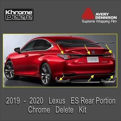Envoltura de vinilo de eliminación de cromo para Lexus ES 2019-2021 (piezas traseras) Foto 1 de 2
