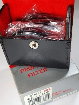 49mm Close-Up Lens Set +1 +2 +4 Glass Lens Filter Japan 49 mm E-49 E49 Quantaray - Image 1 of 4