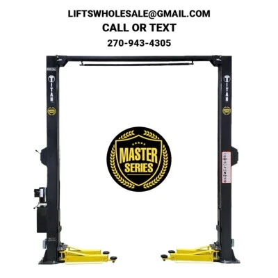 Newly Released Titan Master Series HD2P-9KMSC 9,000 lb 2-Post Clearfloor Lift Foto 1 de 4