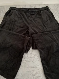 Puma Velour Wide Legs Pants Black 2XL - Picture 1 of 5