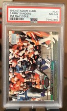 1993 Stadium Club Barry Sanders 1st day Issue Production Lions PSA 8 Pop 3 RARE