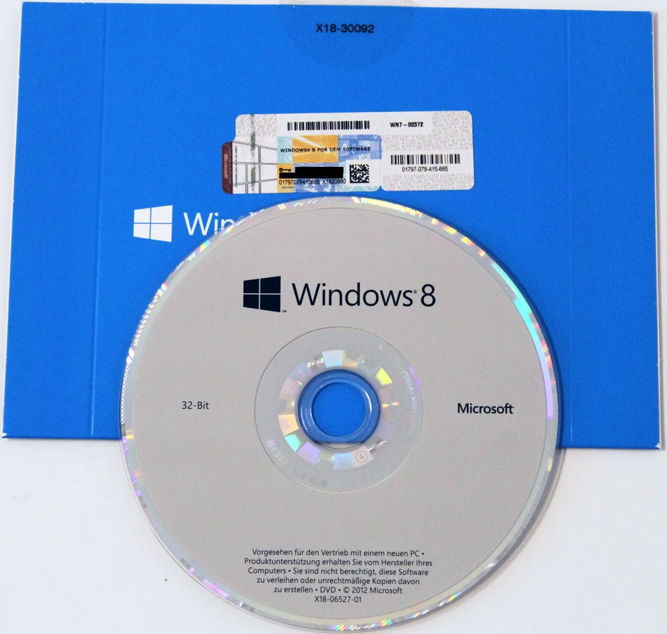 Microsoft Windows 8 - 32-Bit - Deutsch - WN7-00372 - Bild 1 von 1