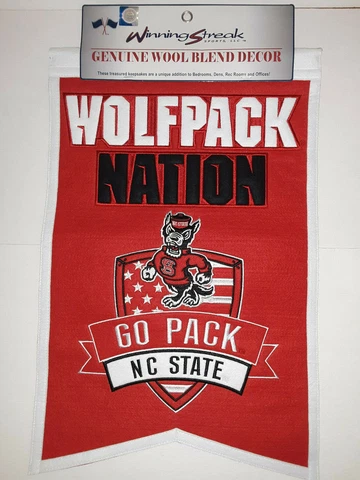 NC State Wolfpack Genuine Wool Blend Banner 21" x 14" Cover