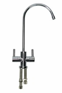 Umkehrosmose Design Doppelwasserhahn Chrom mit Keramikventil für 1/4" Schläuche - Bild 1 von 1