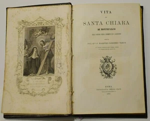 Libro Antico Old Book VITA DI SANTA CHIARA DI MONTEFALCO 1881 - Foto 1 di 5