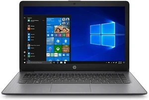 New HP Stream 14" Celeron 4GB/64GB Laptop-Brilliant Black - 14-cb174wm - Picture 1 of 7