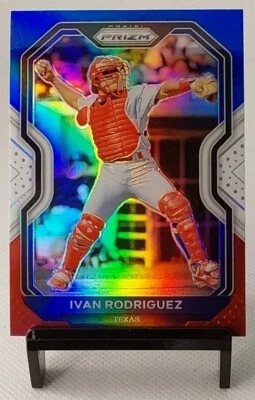 ⚾️2021 prizm IVAN RODRIGUEZ (red white & blue prizm) #2⚾️ *Rangers* - Image 1 of 2