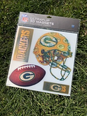NFL Green Bay Packers 4 diferentes troquelados ultraflip 3D imanes Aaron Rodgers Foto 1 de 4
