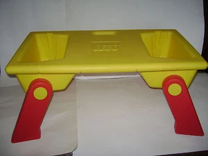 LEGO 1994 VINTAGE Lap Tray Table Building & Storage Bins w/ Fold up Legs RARE - Picture 1 of 9