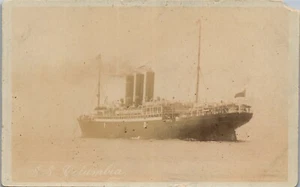 Vintage RPPC Photo Ship Postcard SS Columbia Excursion Steamer  - Picture 1 of 3