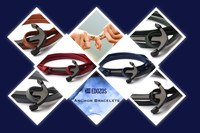 Men Women Leather Bracelet Wristband Anchor Bangle Punk Beaded Surfer Wrap Gifts