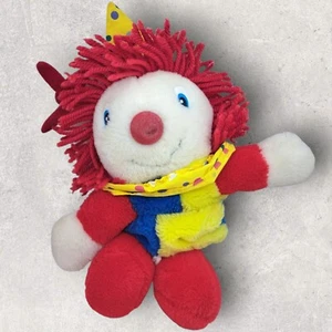Vintage Clown Baby Krippe Zugspielzeug 18 Zoll Musikalisch Plüsch Primärfarben FUNKTIONIERT - Bild 1 von 13