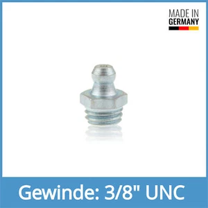 DIN 71412 A (H1) 3/8" UNC Stahl verzinkt Kegelschmiernippel Schmiernippel - Picture 1 of 1
