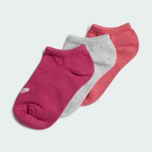 adidas Originals Kids Liner Socks 3 Pairs Pink Grey Purple RRP £12 ED5904 - Picture 1 of 2
