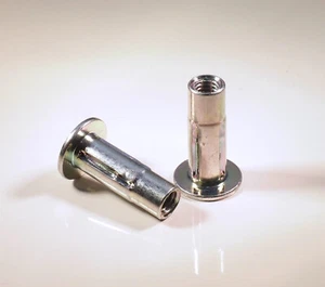 Spreiz Blindnietmuttern 10 Stück M8 Stahl verzinkt Flachkopf Split-Nut - Bild 1 von 4