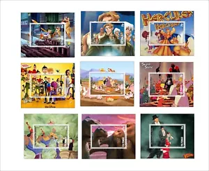 CHIP DE DINOSAURIO DISNEY ATLANTIS Y DALE HERCULES 9 BLOQUES MNH IMPERFORADO - Imagen 1 de 1