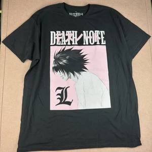 Death Note T-Shirt Men 2X Black L Character Graphic Ripple Junction Anime Tee - Picture 1 of 7
