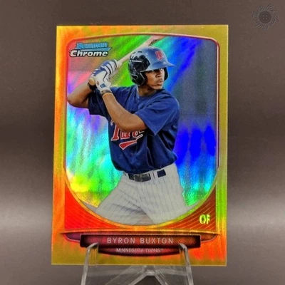 2013 Bowman Chrome Byron Buxton Gold Mini Refractor /50 1st Card #1 - Image 1 of 2