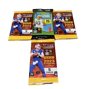 2025 Score Football 15 Card Pack &(3) 2023 Score Football 5 Card Pks-Ships Free - Picture 1 of 4