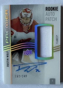 Dustin Wolf 2023-24 Premier /249 ROOKIE PATCH AUTO True RC #157/249 UD #AR-DW!! - Bild 1 von 3