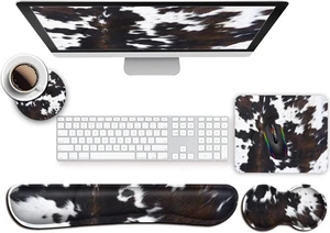Ensemble Repose Poignet Clavier et Souris Repose Poignet Support Rembourré en Mousse à Mémoire, Durable - Photo 1/12
