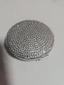 Judith Leiber Clásico Oro Transparente Cristal Swarovski Compacto Espejo Maquillaje Polvo - Imagen 1 de 4