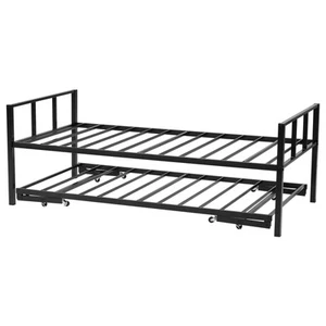 Uimoso Twin Size Daybed Frame Metal Day Bed with Trundle and Metal Slats - Picture 1 of 12