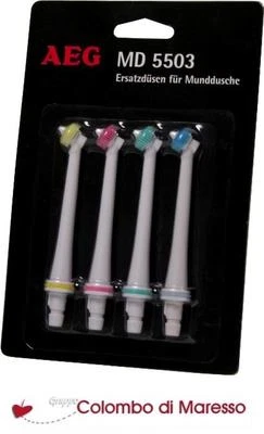 TESTINE UGELLI DI RICAMBIO PER IDROPULSORE IGIENE DENTALE ELETTRICO AEG MD5503