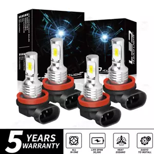 H11 H9 LED Headlight Super Bright Bulbs Kit 8000K White 330000LM High/Low Beam - Picture 1 of 12
