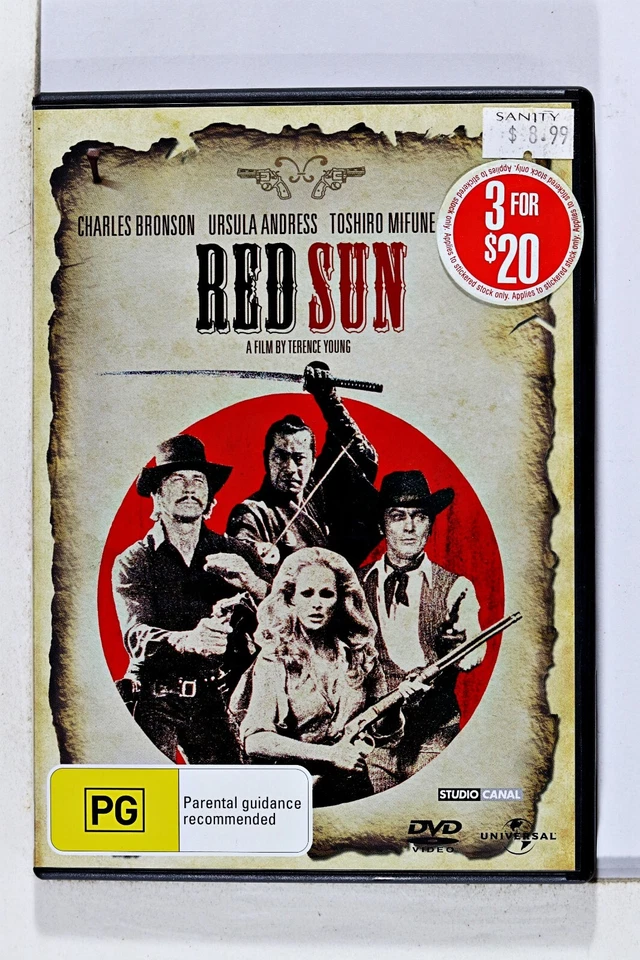 Red Sun Region 4  (DVD) Charles Bronson, Ursula Andress, Toshiro Mifune - image 1 of 2