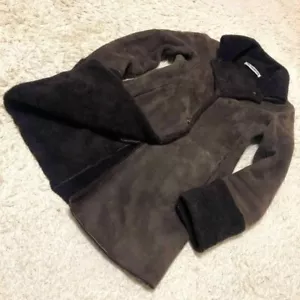 Jil Sander Real Shearling Coat Brown Lamb Leather Women's Size S Vintage USED JP - Picture 1 of 19