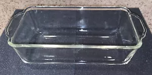 Anchor Hocking Fire King 1 Quart Clear Bread Baking Loaf Pan #409 8.5x5.5 - Picture 1 of 3