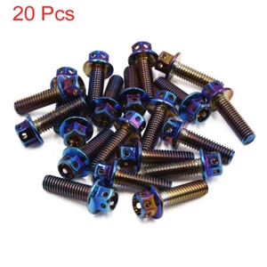 20pcs Colorful M6 Motorcycle Titanium Alloy Hexagon Bolts Fastener Clips Screws - Bild 1 von 4