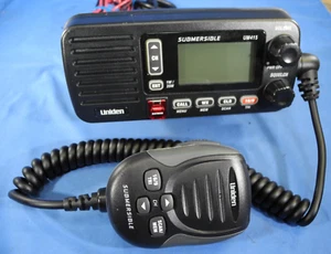 Uniden UM385 Fixed Mount VHF Radio-Black 25 Watt Waterproof S.A.M.E. Weather - Foto 1 di 19